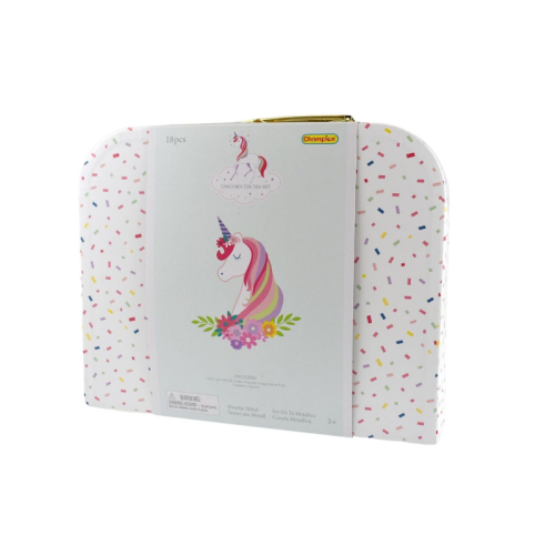 Deluxe Unicorn Tin Tea Set in Suitcase 18pc