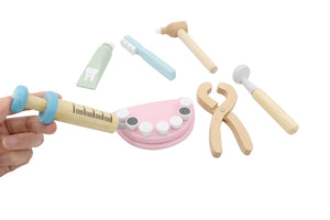 Wooden Dentist Playset in a Tin Case