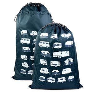 Van Go Expandable Laundry Bag | 'Destinations' Grey