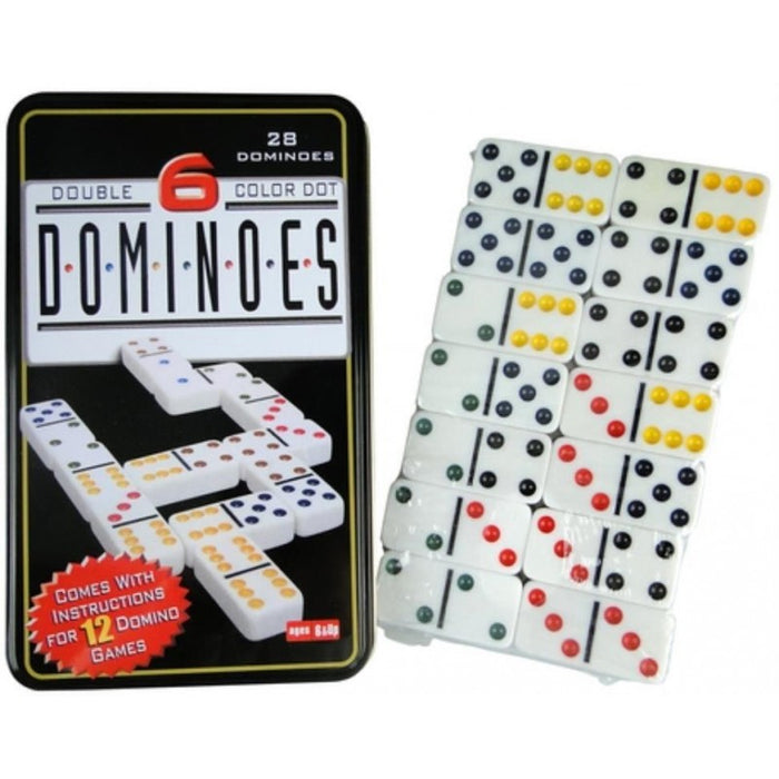 Dominoes D6 in a Tin