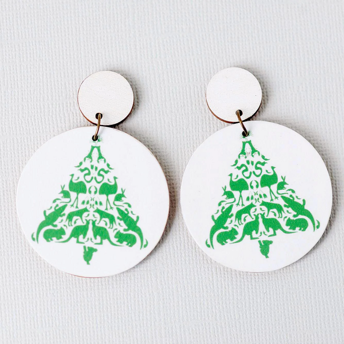 Aussie Animals Christmas Tree - Handmade Earrings