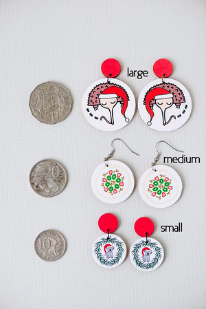 Jolly Santa - Handmade Earrings