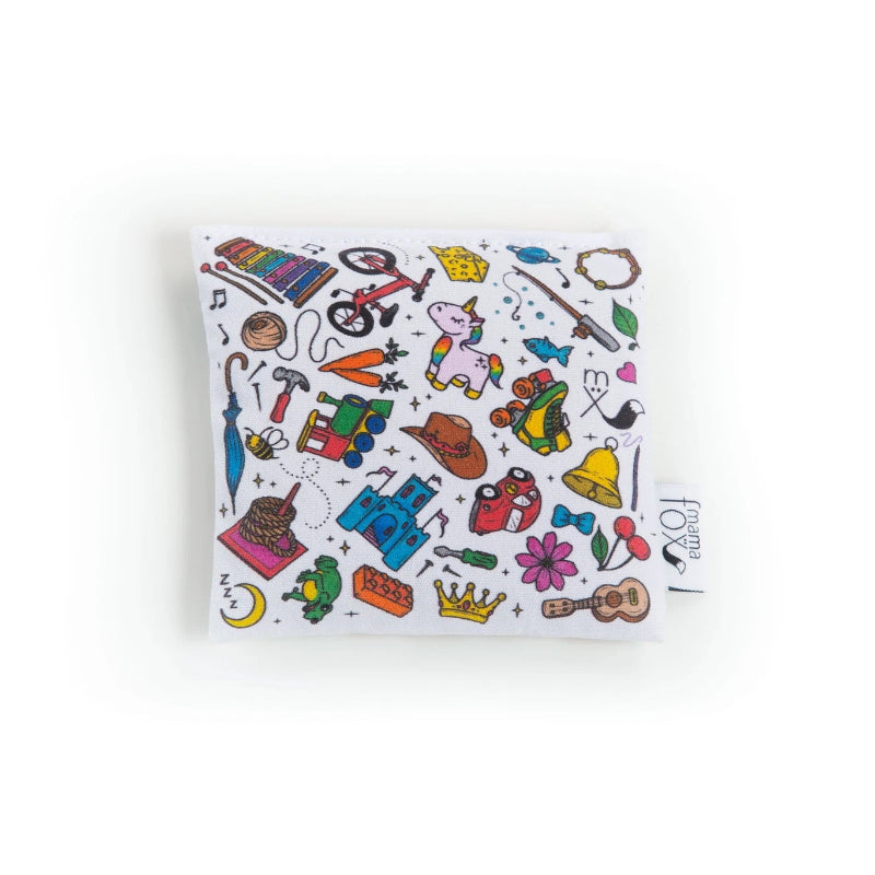 Ouchie Pouchie cold pack with colourful camping and adventure illustrations on white — Adventure Awaits