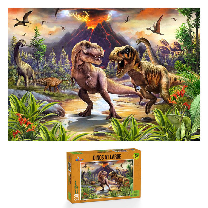 Funbox Jigsaw Puzzle 200 piece - Dino's at Large