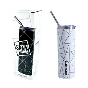 Alcoholder SKNY Slim Insulated Tumbler | Luxe Geo Black or White