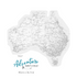 Map of Australia Sticker Decal | UV Outdoors OR Fabric Removeable