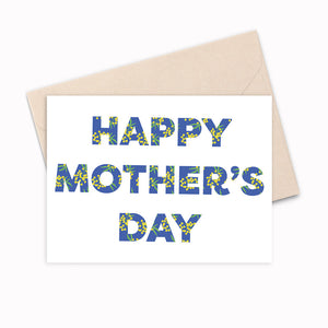 Mother's Day Card - Happy Mother's Day. Wattle Floral