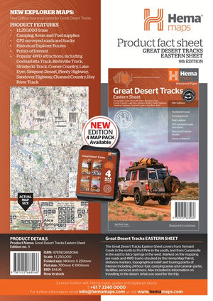 Hema Maps Great Desert Tracks EASTERN Sheet