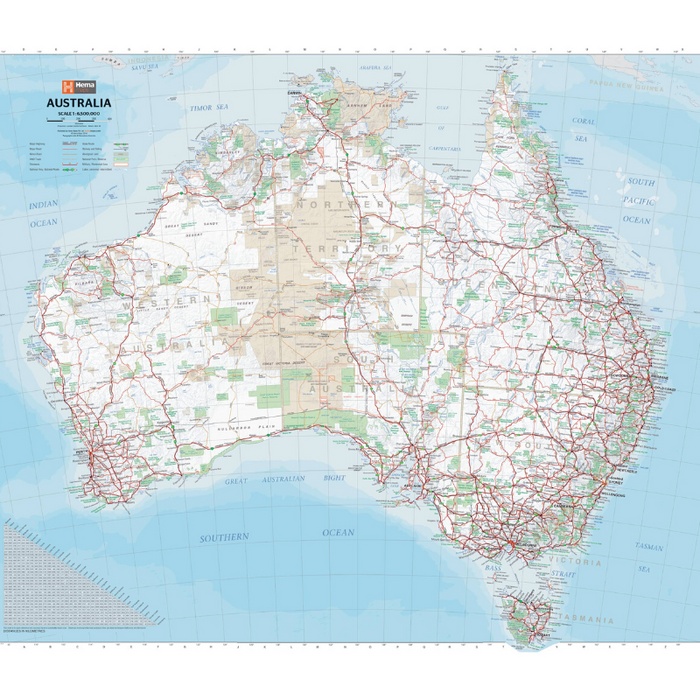 Hema Maps Australia | Handy Map | Laminated 745x620mm