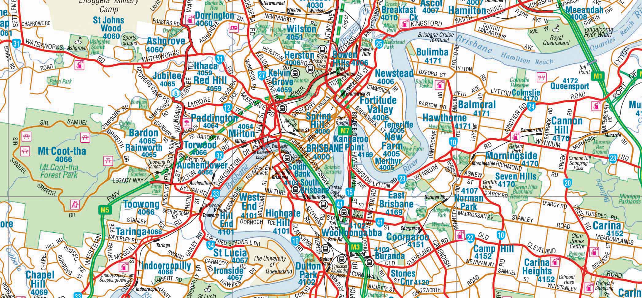 Hema Maps | Brisbane And Region City Map