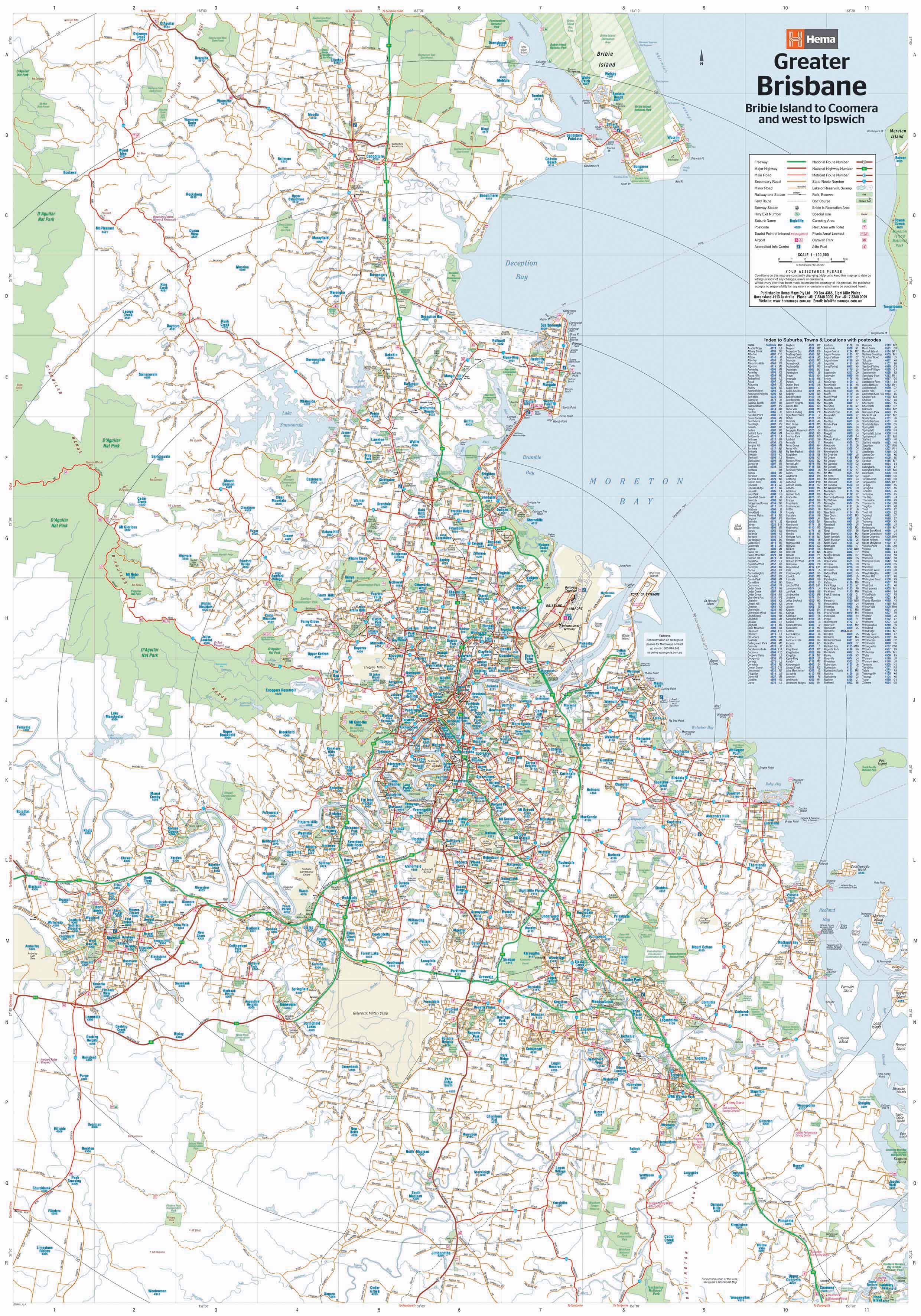 Hema Maps | Brisbane And Region City Map