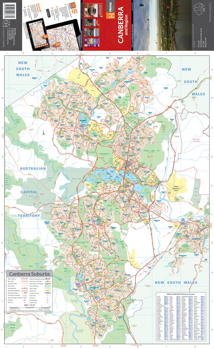 Hema Maps | Canberra And Region Regional Map