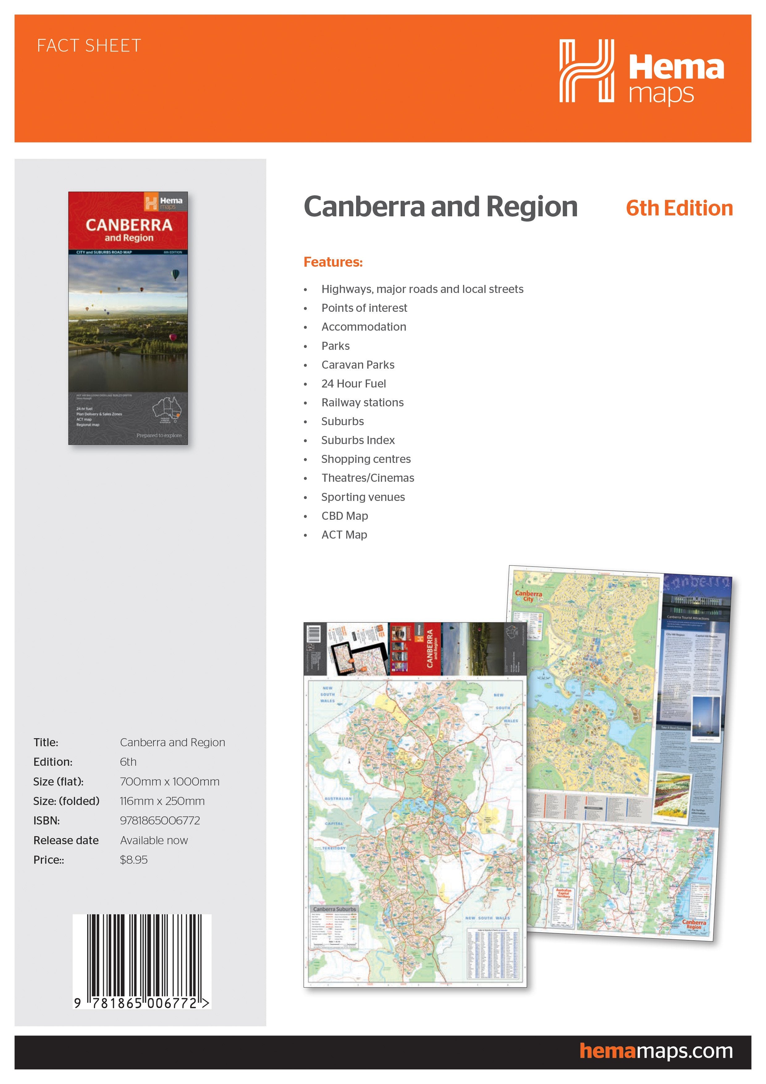Hema Maps | Canberra And Region Regional Map