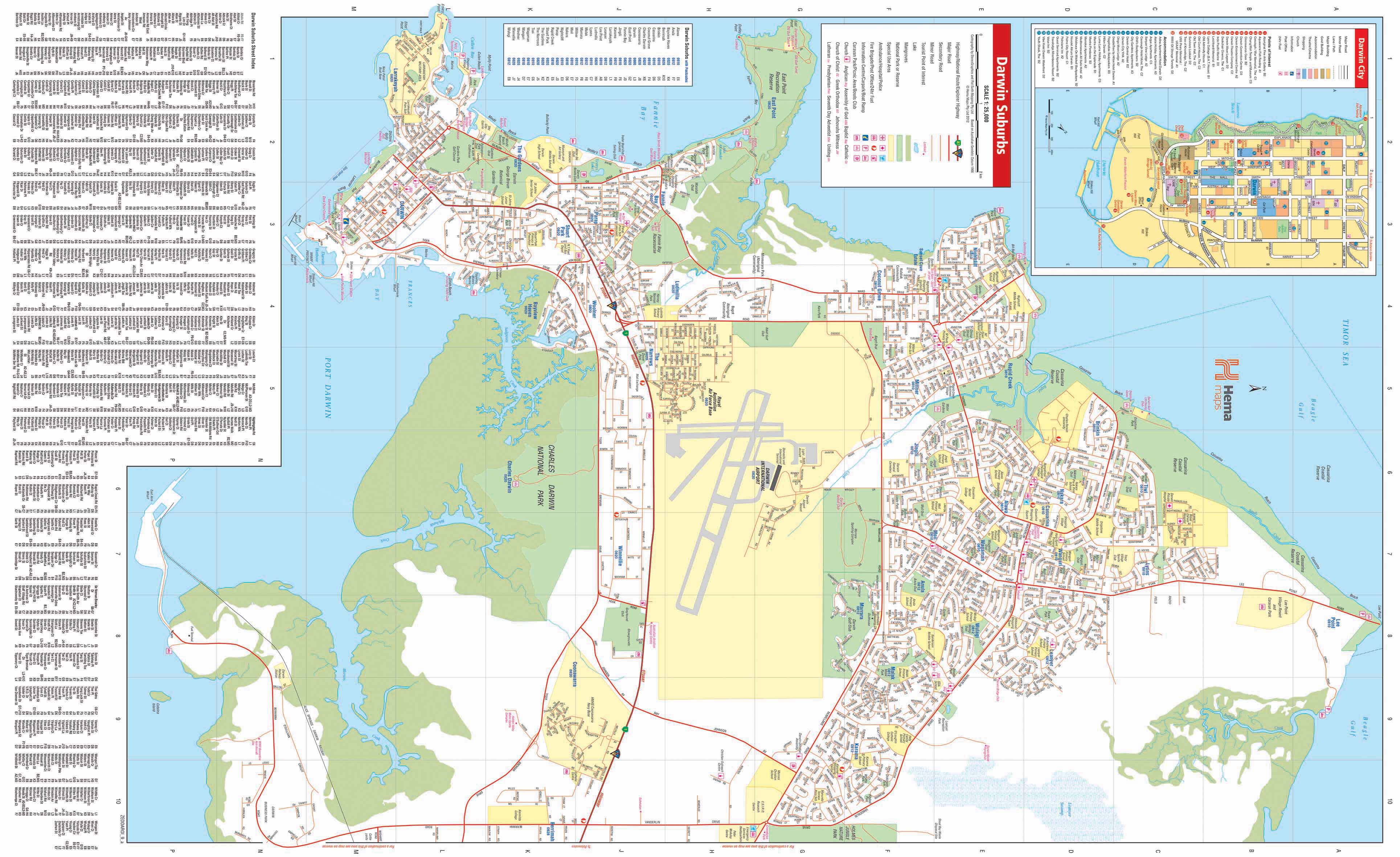 Hema Maps | Darwin And Region City Map