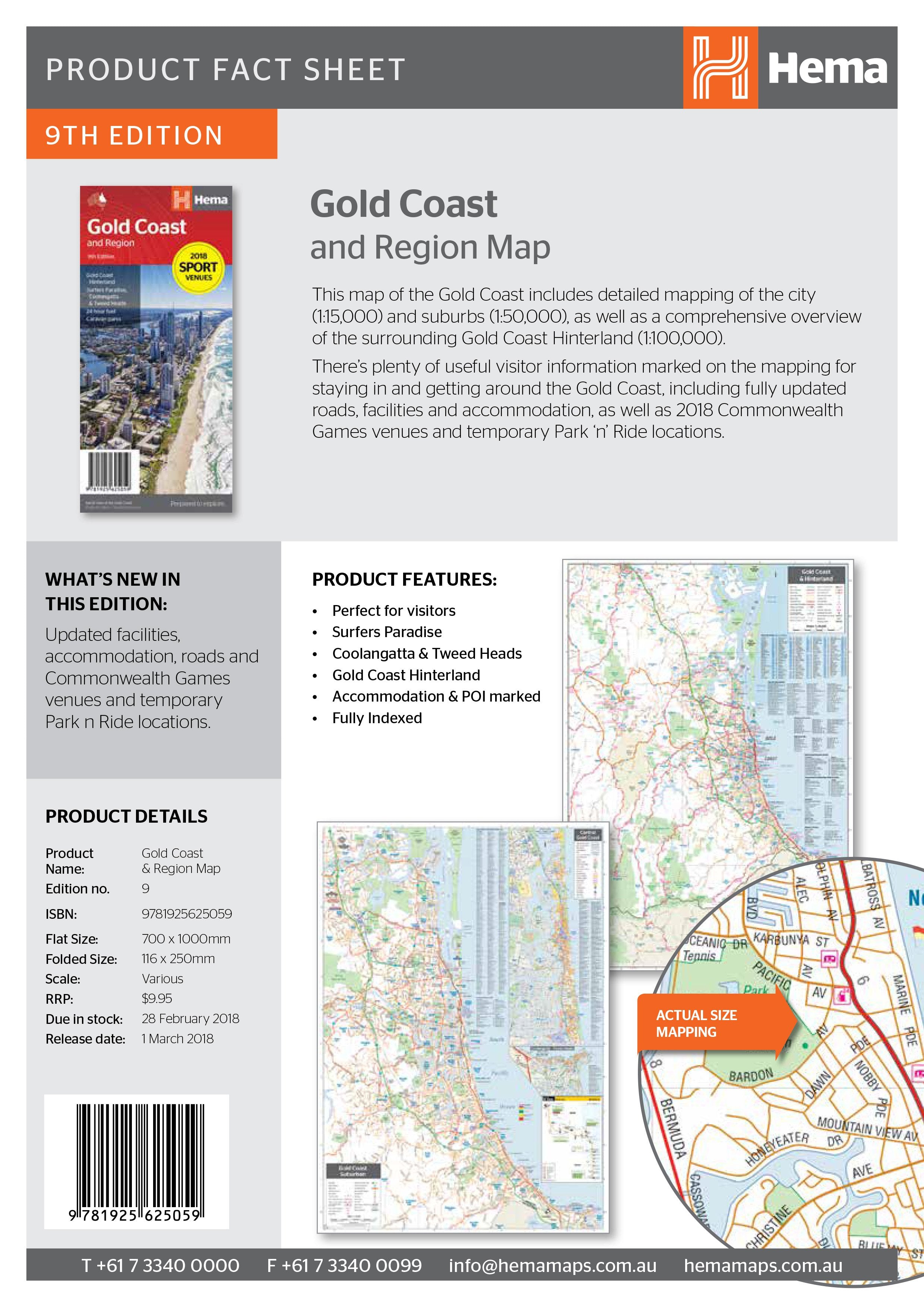 Hema Maps | Gold Coast And Region Regional Map