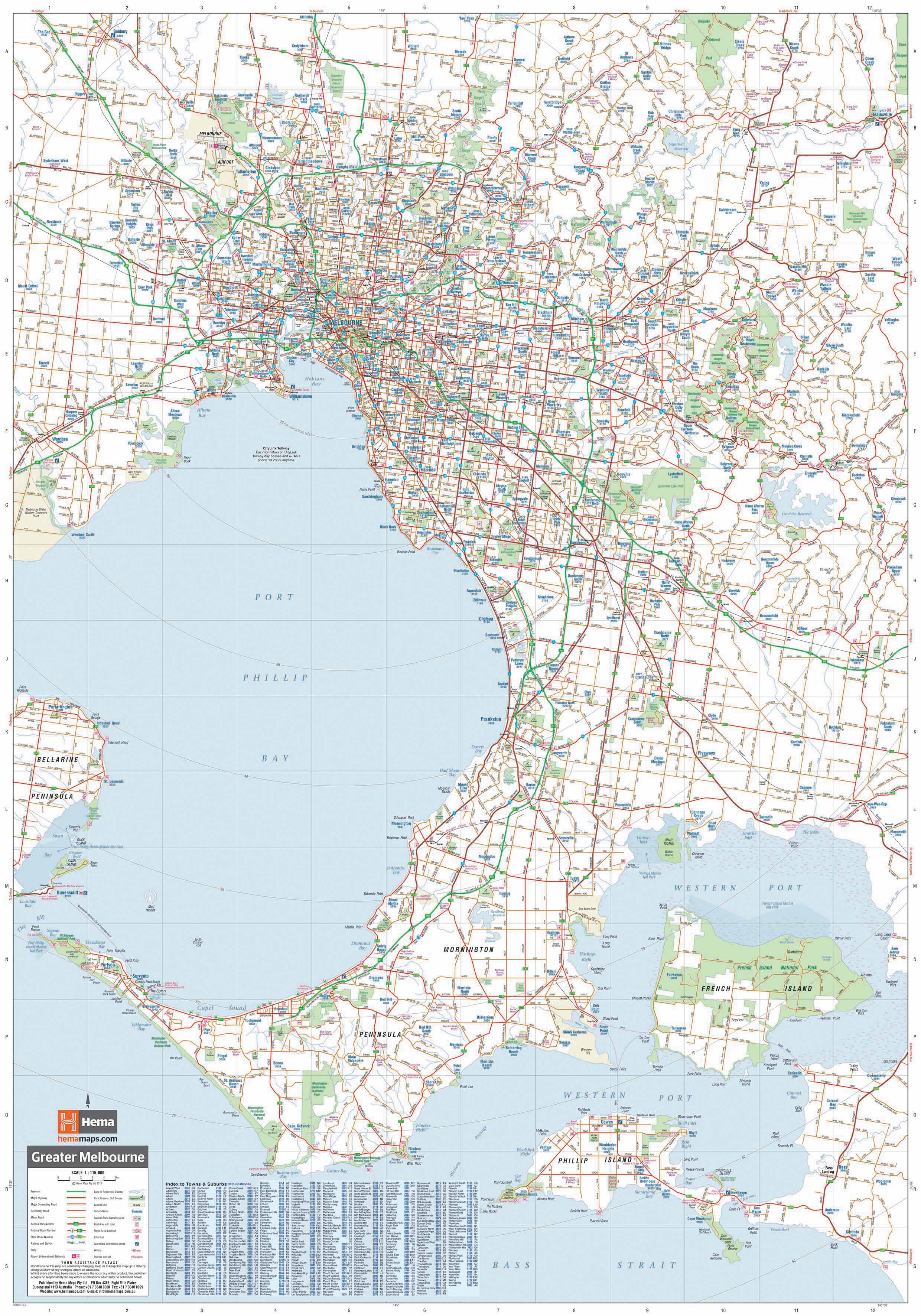 Hema Maps | Melbourne And Region City Map