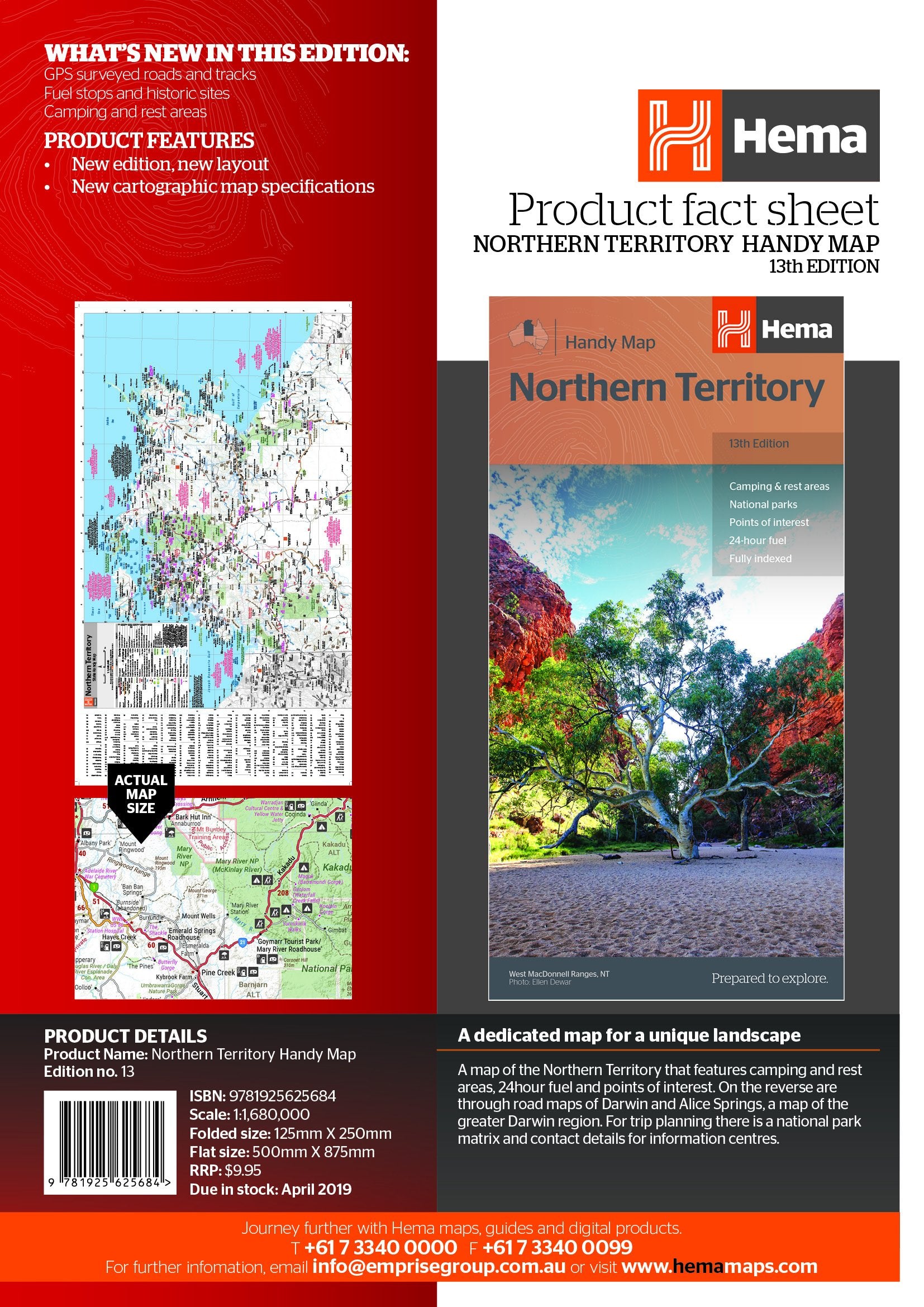 Hema Maps | Northern Territory Handy Map