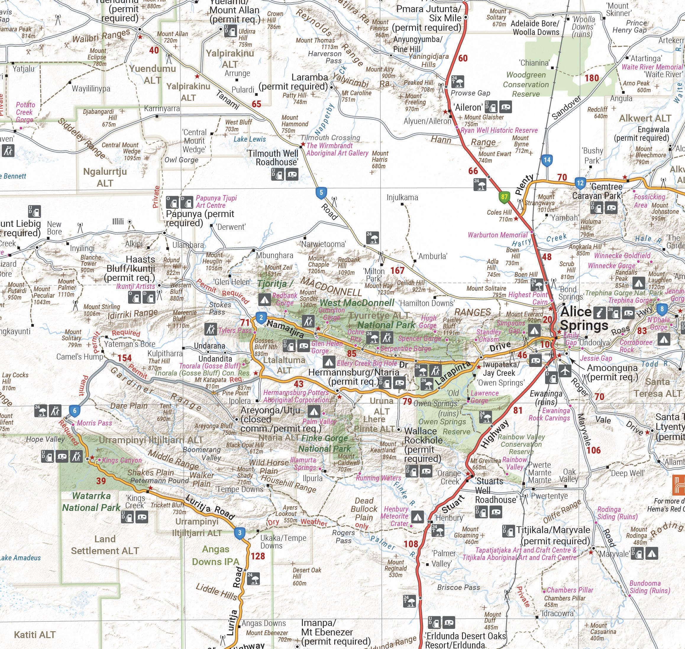 Hema Maps | Northern Territory State Map