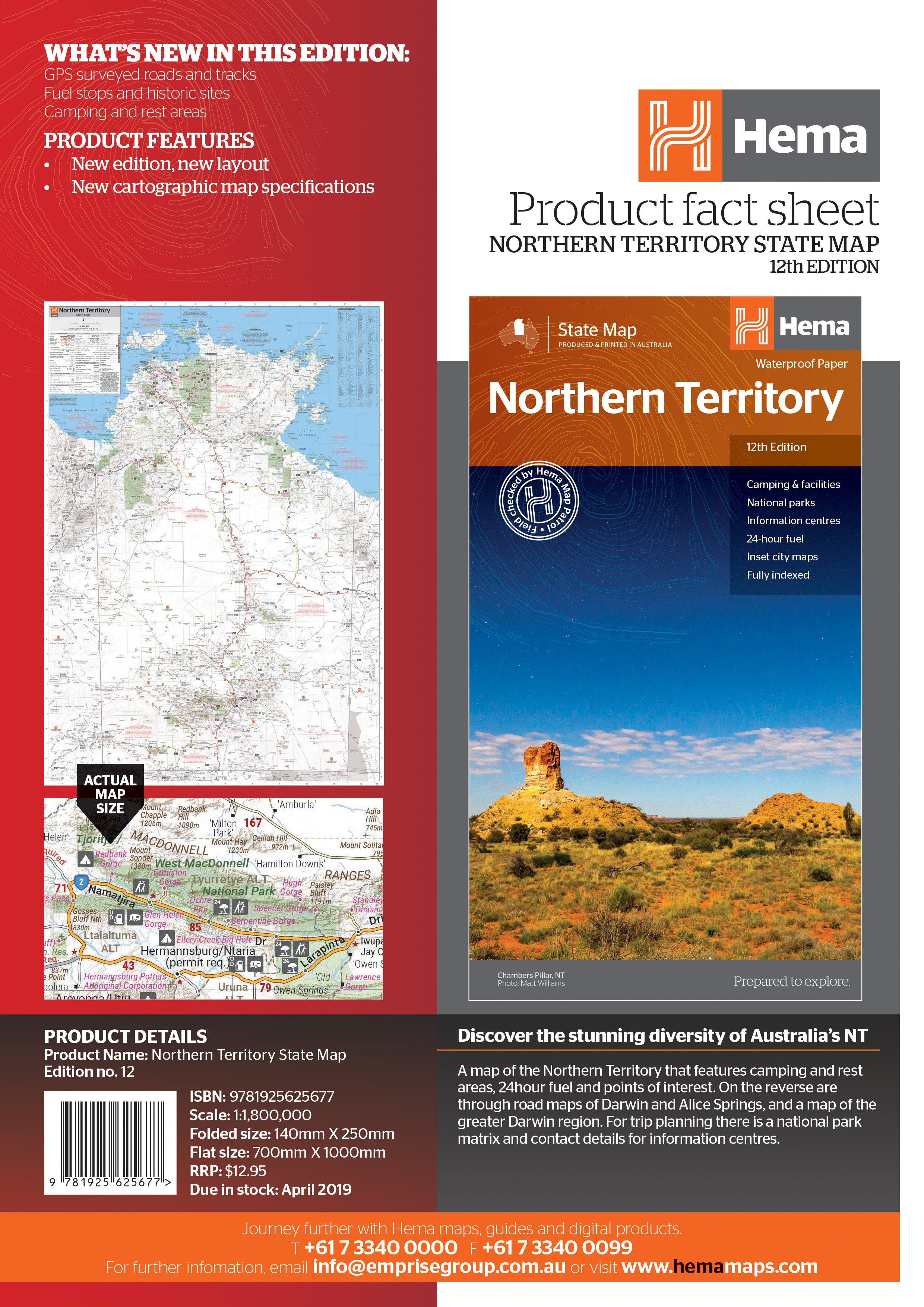 Hema Maps | Northern Territory State Map