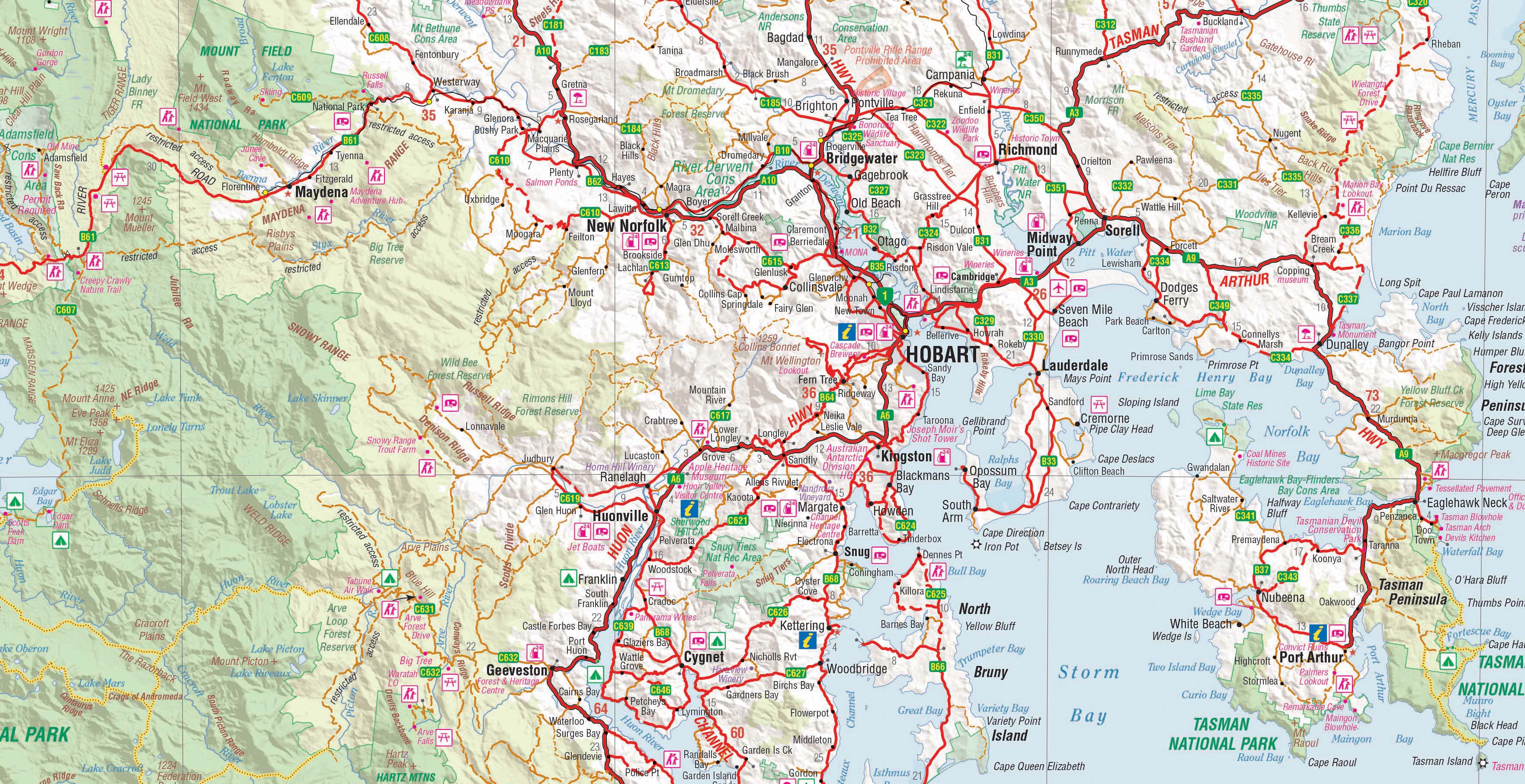 Hema Maps | Tasmania Handy Map