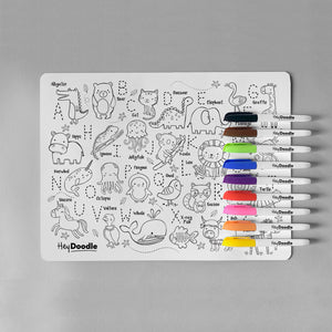 HeyDoodle Silicone Mat - ABC Into The Wild