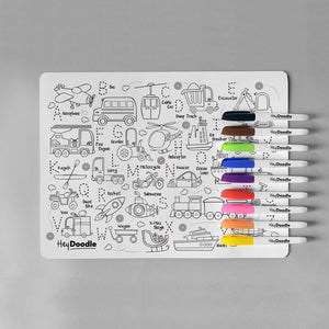 HeyDoodle Silicone Mat - ABC Toot Toot Honk