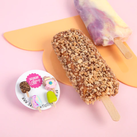 Saturday Lollipop Stud Earrings | Ice Cream Set