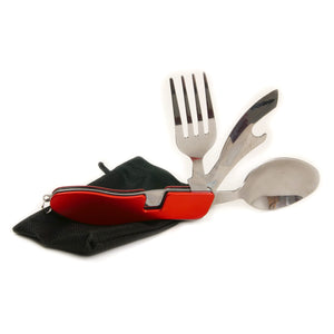 Adventurer's Pocket Knife, Fork & Spoon Set