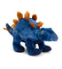 blue keelco stegasaurus dinosaur with brown spikes on white background