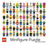 LEGO Minifigure 1000 piece puzzle with colourful character lineup — Adventure Awaits