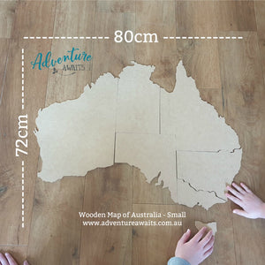 Wooden Map of Australia - Small