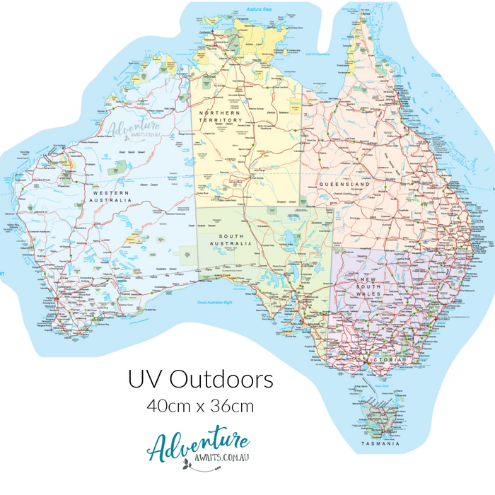 Map of Australia Sticker - UV Outdoors OR Fabric