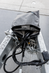 Grey caravan trailer plug cover fitted over chains and trailer wiring — Adventure Awaits