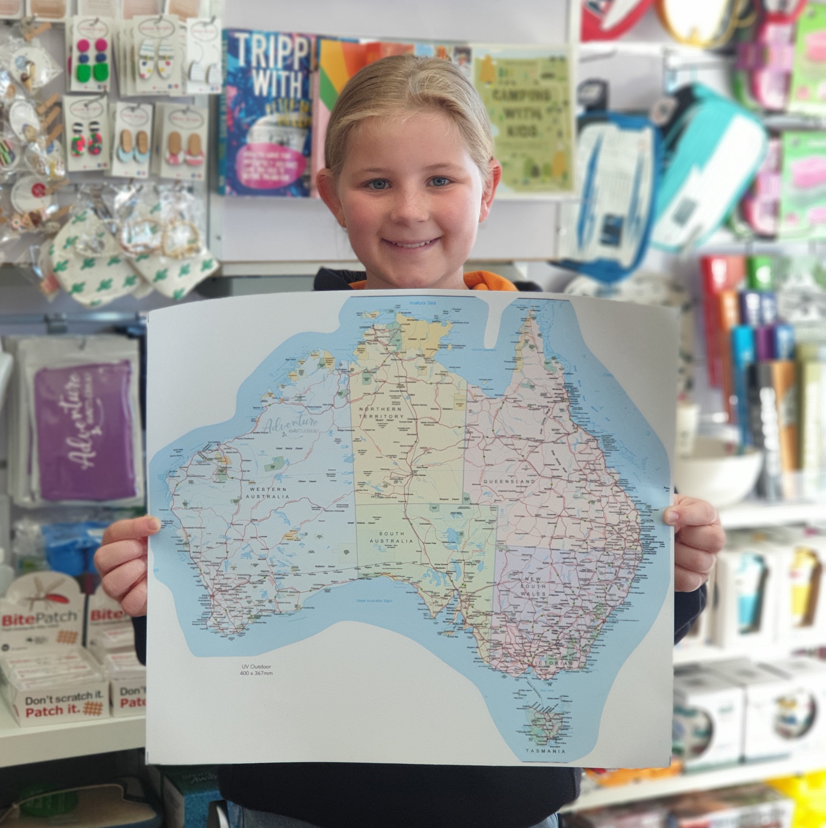 Map of Australia Sticker Decal | UV Outdoors OR Fabric Removeable