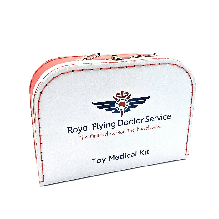 Royal Flying Doctor Service toy medical kit suitcase with white and red design — Adventure Awaits