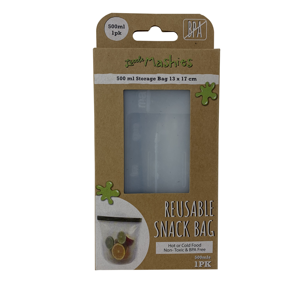 Little Mashies Reusable Snack Bag Small 500ml