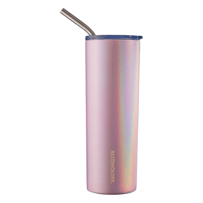 Alcoholder SKNY Slim Insulated Tumbler | Blush Pink Glitter