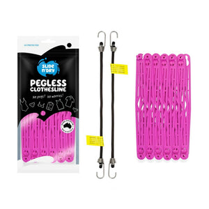 Slide n' Dry Pegless Clothesline - Pink - Australian Made