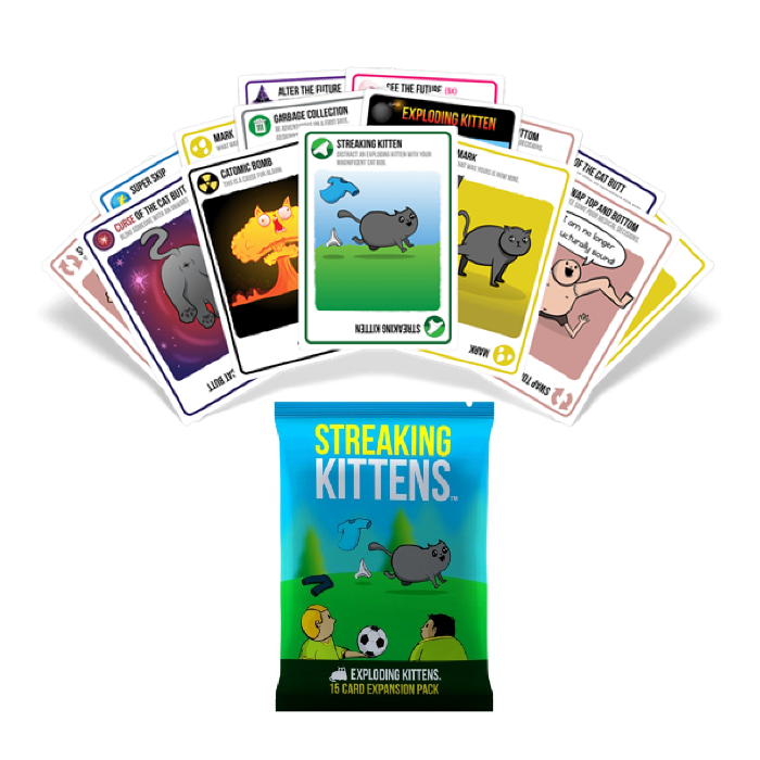Exploding Kitten Phase 3 Streaking Kittens Exploding Kittens Expansion Set – Adventure Awaits