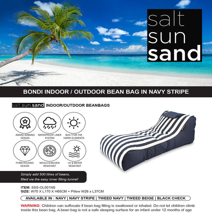 Salt Sun Sand Bondi Indoor/Outdoor Bean Bag Sunlounger