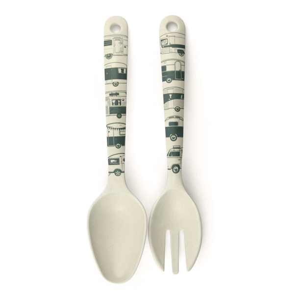Van Go Bamboo Salad Servers | Grey