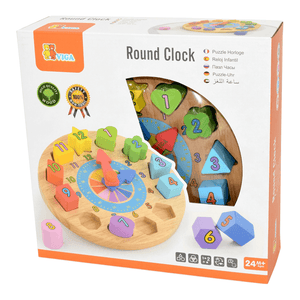VIGA Toys | Wooden Round Clock