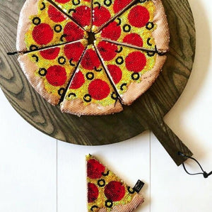 Make Me Iconic Sequin Purse - Pizza