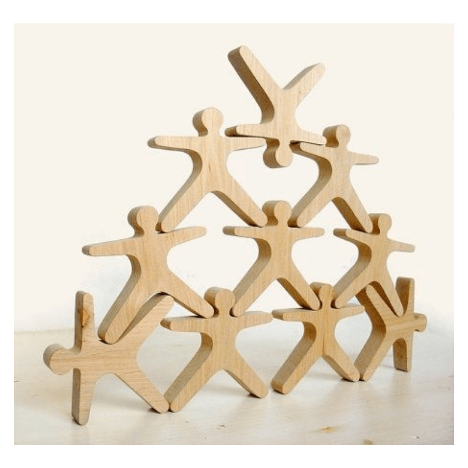 Wooden Balancing Acrobats