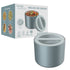 Blue Bentgo Stainless insulated food container beside retail packaging with airtight lid details — Adventure Awaits