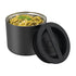 Open black Bentgo Stainless insulated food container filled with pesto pasta beside its lid — Adventure Awaits