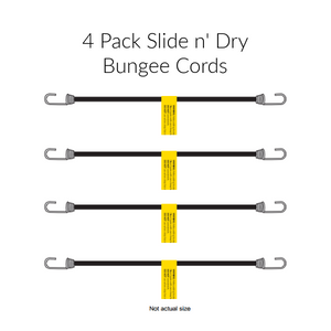 Slide n' Dry Bungee Cords - 4 pk