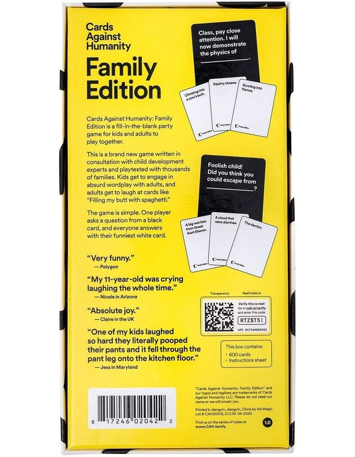 Cards Against Humanity Family Edition Fun Card Game Adventure Awaits