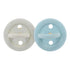 Bumi Bébé Dummy - Twin Pack - Denim & Sage - 0 - 3 Months