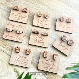 Wood With Words Message Gift Tags for Studs